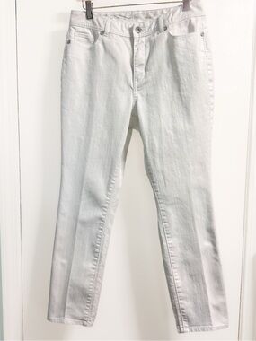 Coldwater Creek Classic Fit Slim Leg White Jeans P10 Petite 10